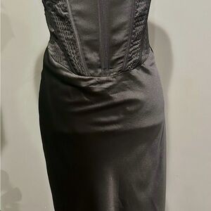 Fashion Nova Strapless Black Dress